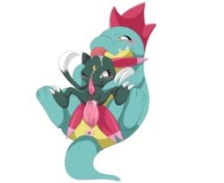 buggery clear_background color croconaw front_view fur furry interspecies male male_only multiple_males no_humans pokemon pokemon_(species) sneasel yaoi