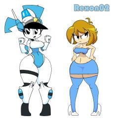 ass big_ass blonde_female blonde_hair blue_clothing blue_hair breasts clothing_swap female_focus female_only high_heels jenny_wakeman light-skinned_female mighty_switch_force my_life_as_a_teenage_robot patricia_wagon police police_hat police_uniform rexon02 thick_thighs transparent_background white_body white_clothing wide_hips