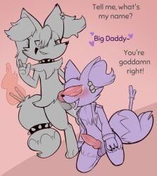 absurd_res anthro ball_lick balls bodily_fluids braixen cheek_markings cheek_tuft chest_tuft choker clothing collar cum cum_drip cum_dripping_from_penis dialogue dripping drugs drumstick_(musical) duo erection facial_markings facial_tuft fusion generation_3_pokemon generation_6_pokemon genital_fluids genitals grin head_markings heart hi_res holding_head inner_ear_fluff jacket jewelry kneeling kneeling_oral_position knot kyle_(captain) leaking_precum licking male male/male marijuana marijuana_blunt markings mightyena myxen necklace nintendo oral penis penis_on_face pokemon pokemon_(species) pokemon_fusion porldraws precum saliva saliva_drip sex smile spiked_collar spikes tail_choker tongue tongue_out topwear tuft