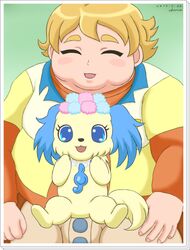 1boy 1girls chubby duo female furano_kiichi interspecies jewelpet jewelpet_(species) male overweight overweight_male penetration sapphie_(jewelpet) sex simple_background zoophilia