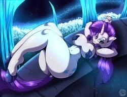 2020 anthro ass big_butt bottomless breasts clothed clothing equid equine female friendship_is_magic hi_res horn looking_at_viewer mammal my_little_pony rarity_(mlp) solo suirano unicorn