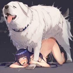 1animal 1dog 1girls ahe_gao ai_generated all_fours ass ass_up big_ass big_breasts big_butt blue_hair breasts canine cum cum_in_pussy cum_inside dark_blue_hair doggy_style doggy_style_position embarrassed face_down face_down_ass_up feral feral_on_female feral_on_human feral_penetrating feral_penetrating_human hyuuga_hinata large_breasts long_hair naruto naruto_(series) naruto_shippuden purple_eyes sentinel_axis sex tagme vaginal vaginal_penetration vaginal_sex white_fur zoophilia