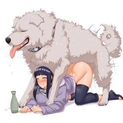 1animal 1dog 1girls ahe_gao ai_generated all_fours ass ass_up big_ass big_breasts big_butt blue_hair breasts canine clothed_sex clothing dark_blue_hair doggy_style doggy_style_position drunk drunk_sex embarrassed face_down face_down_ass_up feral feral_on_female feral_on_human feral_penetrating feral_penetrating_human hyuuga_hinata large_breasts long_hair naruto naruto_(series) naruto_shippuden purple_eyes sentinel_axis tagme white_fur zoophilia