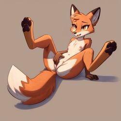 1girls ai_generated anthro anus ass breasts female female_only fingering fingering_self fox fur furry kittynai masturbation nipples open_mouth pussy solo tongue vaginal_masturbation