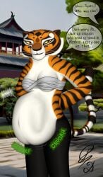 anthro athletic athletic_female detailed_bulge dragonczech dreamworks feline female female_pred kung_fu_panda master_tigress tiger tigress vore