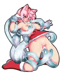 amy_rose antiheld boots bound breasts chaos_(sonic) cum female footwear gloves humanized interspecies kneeling nipples sonic_(series) tabletorgy tagme tentacle vulva