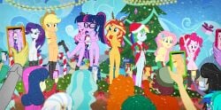 9girls accurate_art_style applejack_(eg) blonde_hair blue_eyes breasts casual christmas christmas_tree curly_hair electronics equestria_girls female fluttershy_(eg) green_eyes human invisibleink long_hair multicolored_hair multiple_girls my_little_pony naked nude nude_female nudist orange_skin pale_skin phone pink_hair pink_skin pinkie_pie_(eg) ponytail public public_nudity purple_hair purple_skin pussy rainbow_dash_(eg) rainbow_hair rarity_(eg) red_hair sci-twi shaved_pussy small_breasts sunset_shimmer taking_photo taking_picture twilight_sparkle_(eg) two_tone_hair vagina white_body white_skin