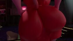 background_music big_breasts black_hair dancer dancing demon demon_girl_(kabalmystic) demon_horns demon_tail huge_ass huge_breasts jiggling_ass looking_at_viewer muscular plump_lips red_body red_dress red_lipstick shocking_(artist) succubus tagme tail twerking venus_body video voluptuous_female yellow_eyes