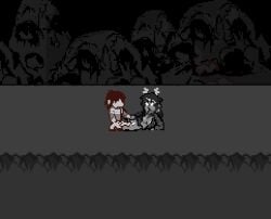 1boy 1girls accurate_art_style animated anthro deltarune deltarune_chapter_4 dess_holiday doggy_style from_behind furry human looking_back_at_partner on_table partially_clothed pixel_art sex vessel_(deltarune)