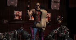 1boy 3d crossover duke_nukem duke_nukem_(series) duke_nukem_forever female garry's_mod male mileena mortal_kombat pig_cop wesker500