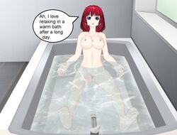 bath kirio_sutenshiru large_breasts pubic_hair quamp shiawase_na_ohimesama tagme water