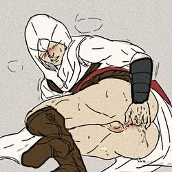 1boy altair_ibn_la-ahad anal_masturbation anus assassin's_creed assassin's_creed_(series) male_only rough_sketch tagme testicles ubisoft