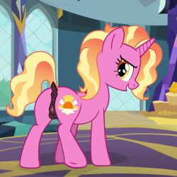 ai_generated animal_genitalia animal_pussy anus ass clitoris crotchboobs cutie_mark dock equid equine equine_anus equine_genitalia equine_pussy female feral feral_only friendship_is_magic fur hasbro horse luster_dawn_(mlp) mammal my_little_pony pink_body pink_fur pony puffy_anus pussy smile unicorn