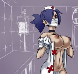 alinajames breasts mask panties skullgirls tagme valentine_(skullgirls) white_panties