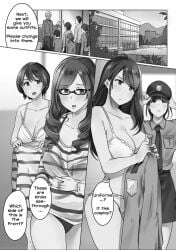 cosplay experiment glasses kangoku_zemi_kanshu_ni_zettai_fukujuu_o_shiirarete manga milf nakaizumi_kana police police_uniform policewoman prison_clothes prison_uniform prisoner shibota_sayaka sumimoto_miyuki takamine_erica underwear wakamatsu