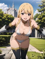 ai_generated big_breasts blesseddo blonde_hair fairy_tail long_hair looking_at_viewer lucy_heartfilia tagme thighhighs