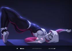 1girls ass ass big_ass big_breasts big_butt clothed clothing color costume female female_focus female_only gwen_stacy hi_res laditosbaldosa large_breasts looking_at_viewer marvel marvel_comics solo solo_female sony_interactive_entertainment spider-gwen spider-man:_into_the_spider-verse spider-man_(series) superheroine tagme thick_thighs