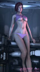 1girls female halo_(series) looking_at_viewer panties pink_hair underboob underwear vella_(vindictus) vindictus