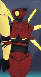 big_breasts breasts female gabriel_(ultrakill) red_body robot robot_girl ultrakill v2_(ultrakill)