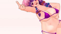 3d bikini breasts female huge_breasts patchouli_knowledge swimsuit tagme touhou