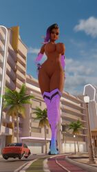 1girls 3d 3d_(artwork) activision armwear blizzard_entertainment breasts casual chest curvaceous curvy curvy_figure dark-skinned_female dark_skin digital_media_(artwork) exposed_torso female female_focus fit fit_female giantess gigaenjoyer hair hips hourglass_figure human latina legs legwear lips mature mature_female mexican_female olivia_colomar overwatch overwatch_2 public slim_waist sombra tan-skinned_female tan_body tan_skin thick thick_legs thick_thighs thighs voluptuous waist wide_hips