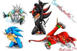 blue_fur furry hedgehog knuckles_the_echidna male_only mammal redfirestar shadow_the_hedgehog silver_the_hedgehog sonic_(series) sonic_the_hedgehog