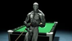 big_penis billiard_ball billiard_table cksks cue_ball cue_stick erection male male_only monster muscular muscular_male non-human outlast penis pool_table simple_background solo walrider