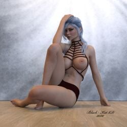 black-kat-3d-studio breasts clothing female solo