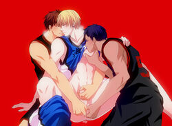 daiki_aomine kuroko's_basketball kuroko_no_basuke male_only ryota_kise tagme taiga_kagami