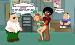 afro animated artist_request blonde_hair bottomless cheating cheating_wife chris_griffin clueless cuckold dark-skinned_male drool exposed_breasts family_guy female fucked_silly human husband husband_and_wife indoors interracial jerome_washington light-skinned_female lois_griffin male nipples peter_griffin son straight taken_from_behind testicles wife