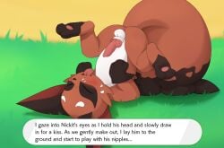 blush blush erection gay knot lying lying_on_back male_nickit nickit pocket_campfire pokémon_(species) pokemon pokemon pokemon_(species) pokephilia solo solo_male tongue tongue_out