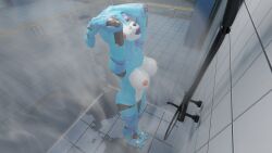 3d_(artwork) absurd_res anthro bathing bonnie_(fnaf) breasts digital_media_(artwork) female female/female five_nights_at_freddy's five_nights_at_freddy's_2 hi_res huge_filesize locker_room scottgames shower showering solo steam tailcatcher wet wet_body