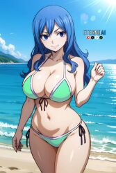 ai_generated alternate_costume breasts eternoai fairy_tail female female_only juvia_lockser nai_diffusion solo stable_diffusion swimsuit