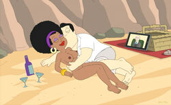 american_dad avery_bullock breasts color dark-skinned_female dark_skin female francine_smith hoop_earrings human interracial male melanin mole sexpuneequa stan_smith