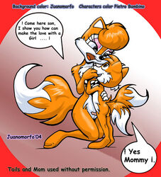 2004 anthro color female fox fur furry furry_tail incest juanomorfo male multiple_tails rosemary_prower sonic_(series) tail tails