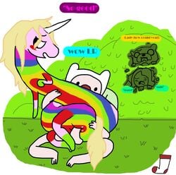 adventure_time bmo cartoon_network finn_the_human jake_the_dog lady_rainicorn penetration sex sock_(artist)