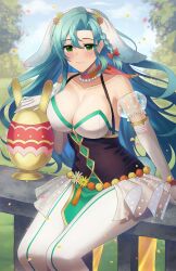 1girls alternate_costume animal_ears animal_hat aqua_hair armpits blue_hair breasts bunny_ears bunny_girl bunnysuit chloe_(fire_emblem) chloe_(spring)_(fire_emblem) choker cleavage detached_sleeves doiparuni fake_animal_ears female female_only fire_emblem fire_emblem_engage fire_emblem_heroes gloves hat highres large_breasts nintendo official_alternate_costume orange_choker pantyhose puffy_short_sleeves puffy_sleeves rabbit_ears rabbit_hat short_sleeves solo white_gloves white_pantyhose