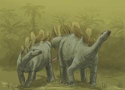 dinosaur feral non-human non-human_only paleoart path_of_titans realistic stegosaurus