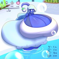 anthro ass ass_expansion big_ass big_breasts big_butt blue_pikmin breast_expansion breasts breasts_bigger_than_head growth growth_drive growth_sequence huge_ass huge_breasts huge_butt massive_breasts nintendo oddly_bally pikmin pikmin_(species) thick_ass thick_thighs voluptuous