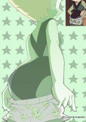 ass big_ass big_breasts big_butt big_thighs big_titties breasts cartoon_network curvaceous curvaceous_female curvaceous_figure curvy curvy_figure curvy_hips female female_focus female_only grey_skin peridot_(steven_universe) reference_image short_hair shortstack steven_universe tumorterrors yellow_hair