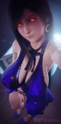 1girls 3d 3d_(artwork) abdomen abs aequd big_ass big_breasts big_butt black_hair blender blender_(software) brown_eyes curvaceous curvy curvy_body curvy_female curvy_figure dress dress_lift dress_pull female female_focus female_masturbation female_only final_fantasy final_fantasy_vii final_fantasy_vii_remake french_nails glowing glowing_eyes laying_down laying_on_side long_hair navel pubes pubic_hair pussy smile smiling smirk solo solo_female solo_focus thick_thighs thigh_gap thighhighs thighs tifa_lockhart tongue tongue_out vagina wink winking