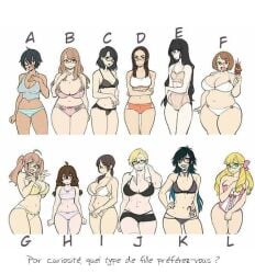 body_type female_only lineup multiple_girls ryo_agawa safe_for_work take_your_pick underwear