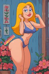 ai_generated american_dad big_ass big_butt blonde_female blonde_hair francine_smith pervark69 purple_eyeshadow thick_ass thick_legs thick_thighs thighs