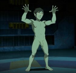 beast_boy cock dc dc_comics dcamu dick embarrassed_nude_male garfield_logan male_only naked naked_male nude_male penis screenshot screenshot_edit solo_male
