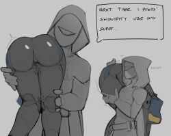 after_sex bungie carrying carrying_over_shoulder carrying_partner clothed clothed_female destiny_(game) destiny_2 elsie_bray exo exo_stranger guardian_(destiny) hunter_(destiny) male over_shoulder robot_girl shiny shiny_clothes spl4ts tagme tight_clothing tight_fit