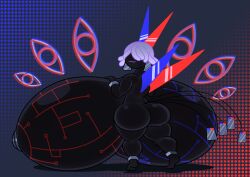 1girls 2024 6_eyes aircraft anthro ass background backside belly big_breasts bloons_td_6 bloons_tower_defense breasts_bigger_than_body breasts_bigger_than_head breasts_bigger_than_torso bubble_butt chubby chubby_female dark_body dark_skin digital_drawing_(artwork) eyeless_face female female_only glistening glistening_body glitch huge_breasts hyper hyper_breasts hyper_female legs living_aircraft massive_breasts mrmadmoai_(artist) ninja_kiwi nude nude_female phayze pink_hair pose red_and_blue silver_nipples simple_background tagme technology