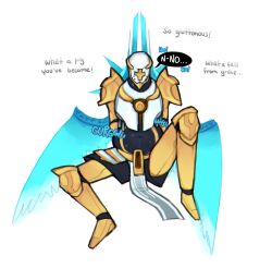 1male armor belly english_text gabriel_(ultrakill) gurgling non-human non-human_only secretartblogowo ultrakill