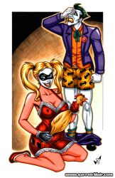 1boy 1girls batman_(series) dc_comics digital_media_(artwork) garrett_blair harley_quinn tagme the_joker