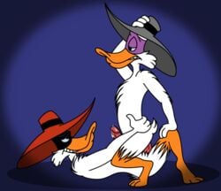 anthro avian darkwing_duck darkwing_duck_(character) disney furry gay ladyariaa male male_only multiple_males negaduck penis sex tagme yaoi