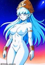 aeos agios ai_generated aios aiosu blue_body blue_eyes blue_hair divinity_essence dragon_ball dragon_ball_heroes goddess ladyaeos perfect_body pointy_ears super_dragon_ball_heroes supreme_kai_of_time time_power_unleashed_form time_power_unleashed_form_(dragon_ball)